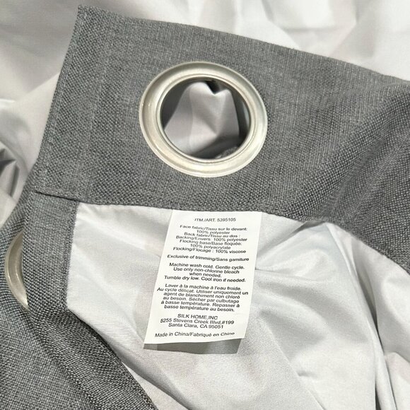 SILKHOME BLACKOUT CURTAINS NOISE REDUCTION Harmony Smoke (52INX84IN) - Picture 6 of 6